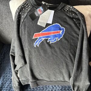Women’s NFL Gameday Couture Buffalo Bills Black Crewneck Sweatshirt- NWT